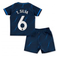 Echipament fotbal Chelsea Thiago Silva #6 Tricou Deplasare 2023-24 pentru copii maneca scurta (+ Pantaloni scurti)